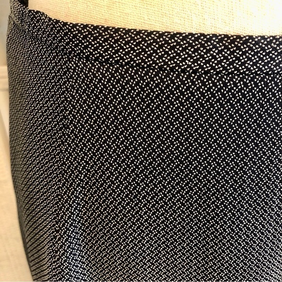 Vintage 90s A-Line Skirt Black w/ White Pin Dot Pattern JH Collectibles size 16 - Picture 4 of 16